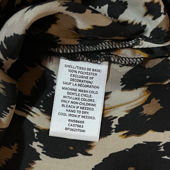 BP Woman's Leopard  Lace Trim Camisole Top L Layering Stretch Lace Animal Print - Picture 7 of 10